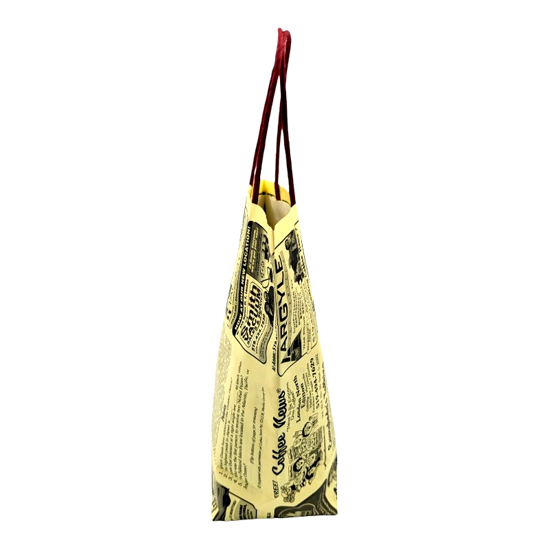 Yellow Coffee News Paper bags - Small size