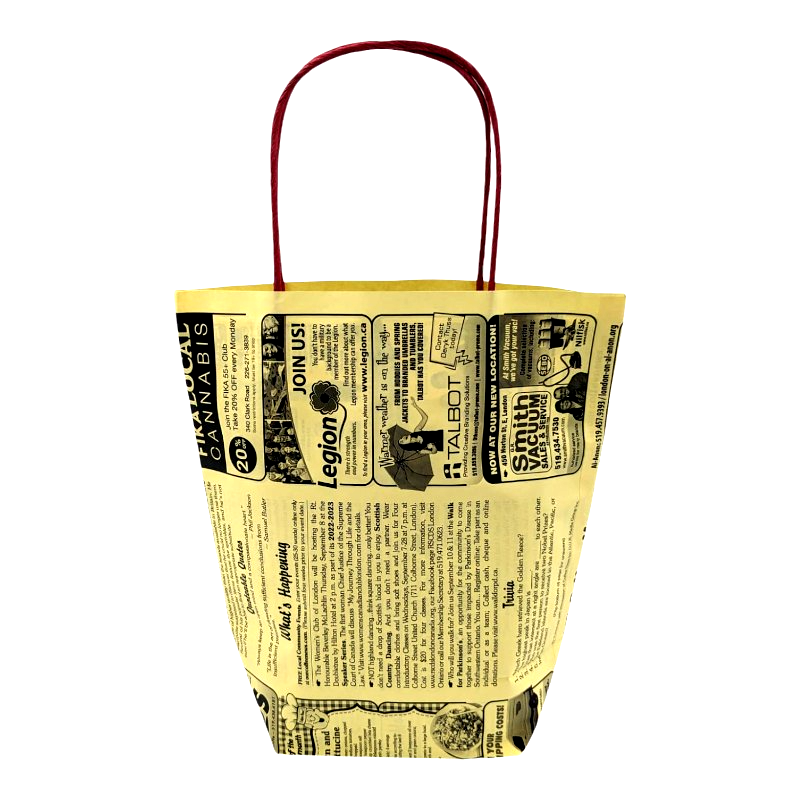 Yellow Coffee News Paper bags - Small size