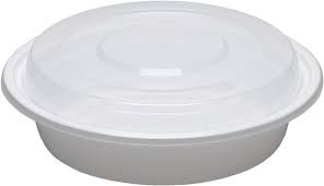 Round Microwave-Safe Takeout Containers with Lids