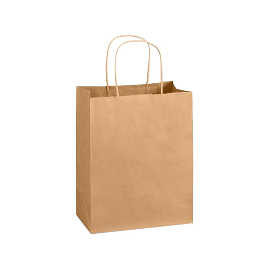 Kraft Paper Bags with handles, 8x4x10 inches